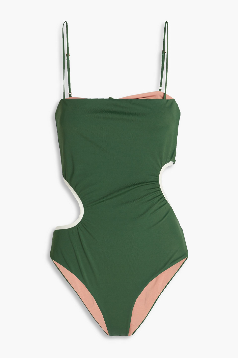 Johanna Ortiz Forest Foreing Coastlines Cutout Swimsuit In Green