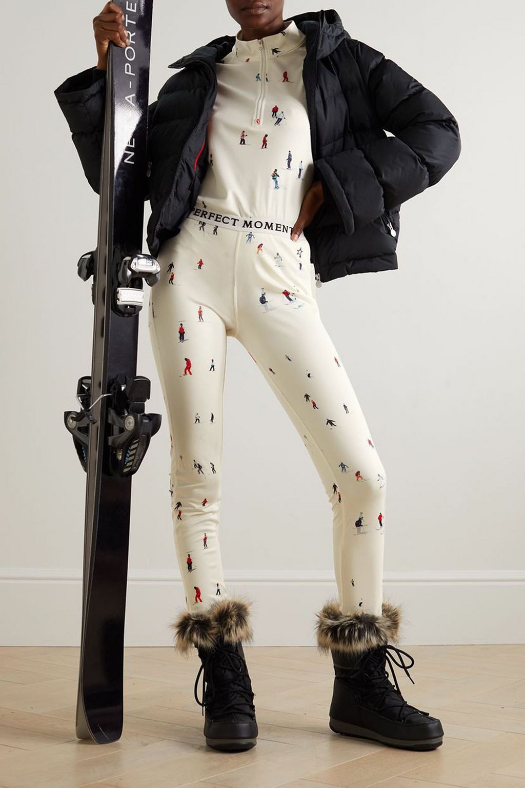 PERFECT MOMENT Printed stretch-jersey leggings