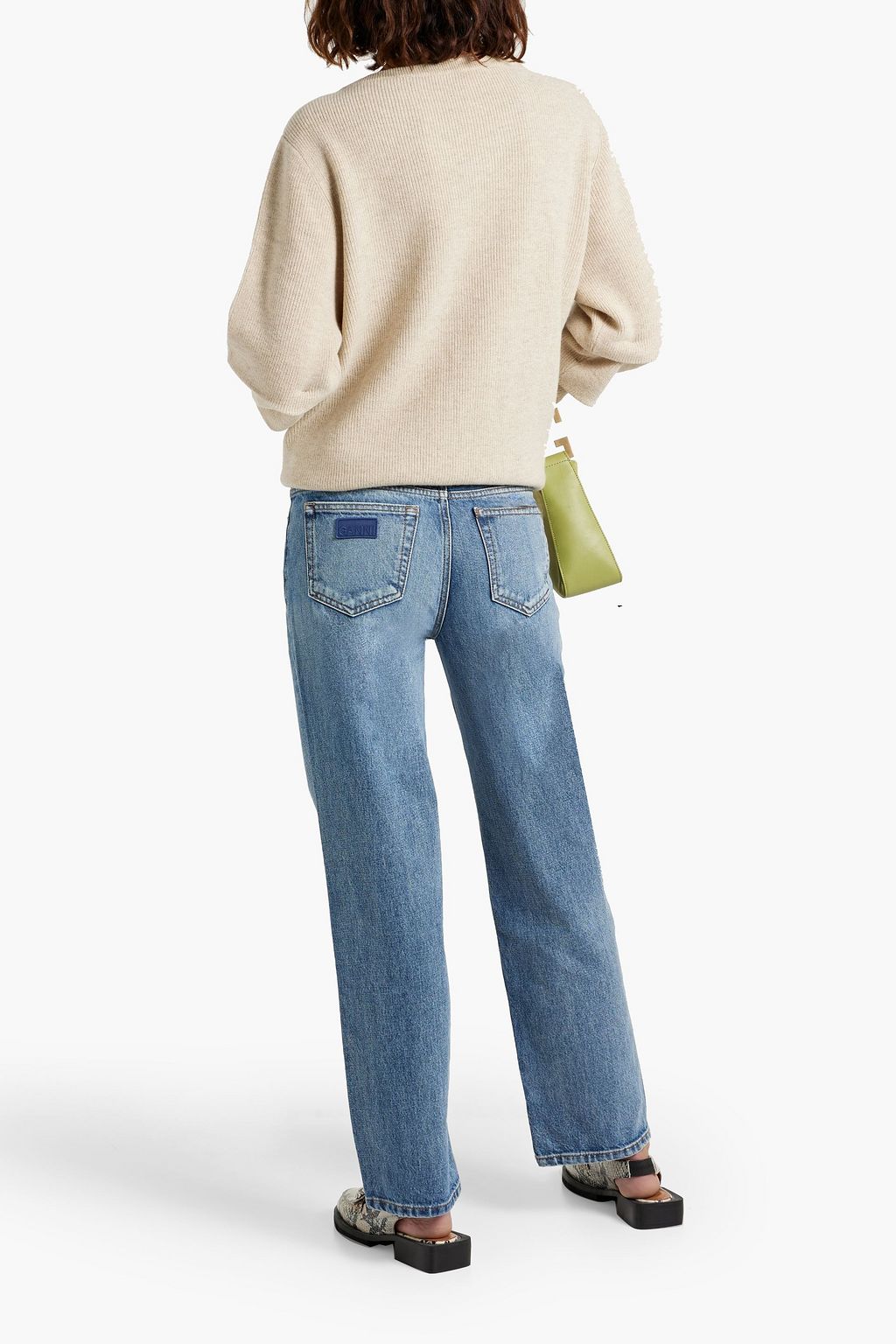 GANNI Lovy high-rise straight-leg jeans