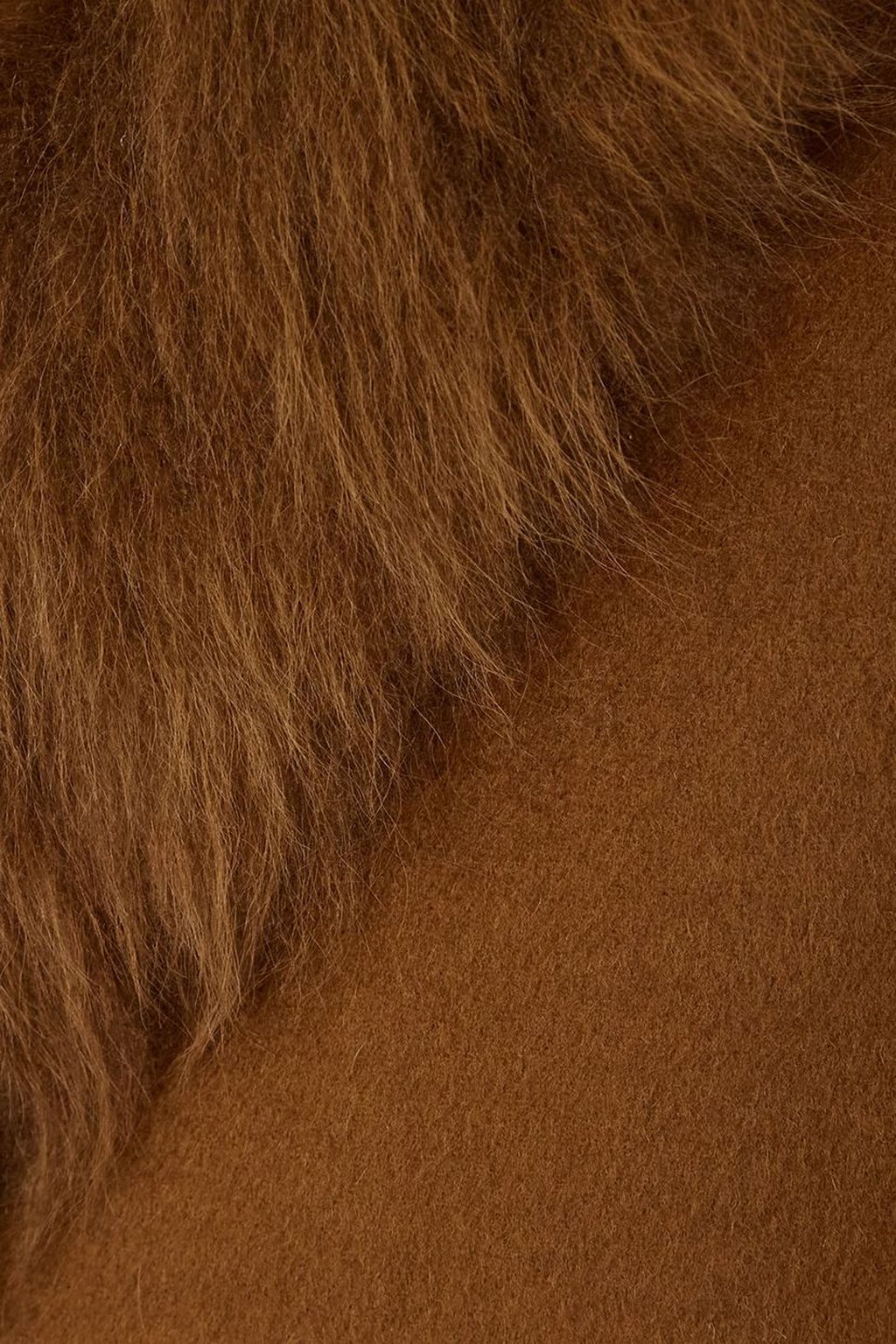 YVES SALOMON Belted shearling-trimmed wool and cashmere-blend coat