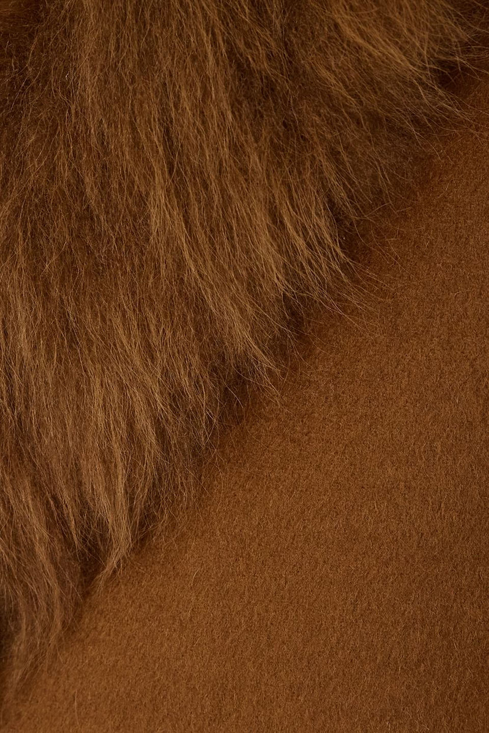 YVES SALOMON BELTED SHEARLING-TRIMMED WOOL AND CASHMERE-BLEND COAT