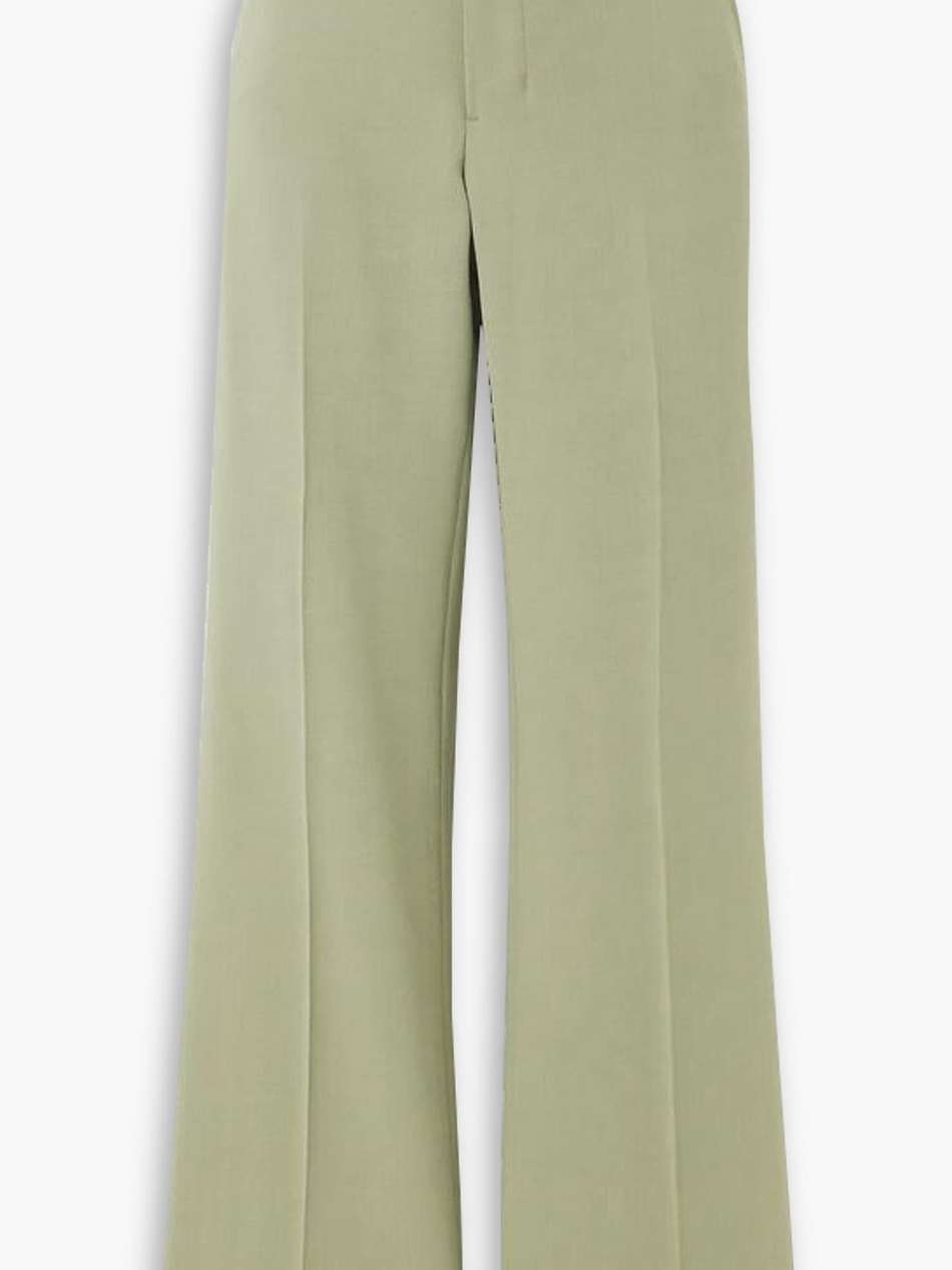 twill flared pants
