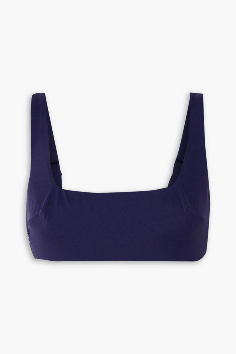 Form And Fold D-g The Crop Underwired Bikini Top In Dark Purple