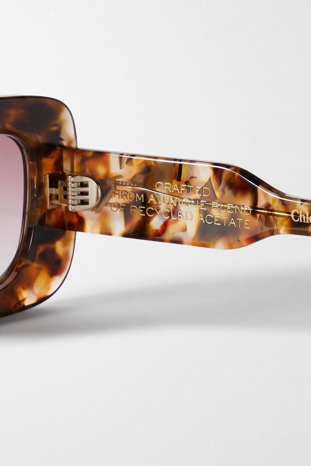 CHLOÉ Gayia square-frame tortoiseshell acetate sunglasses