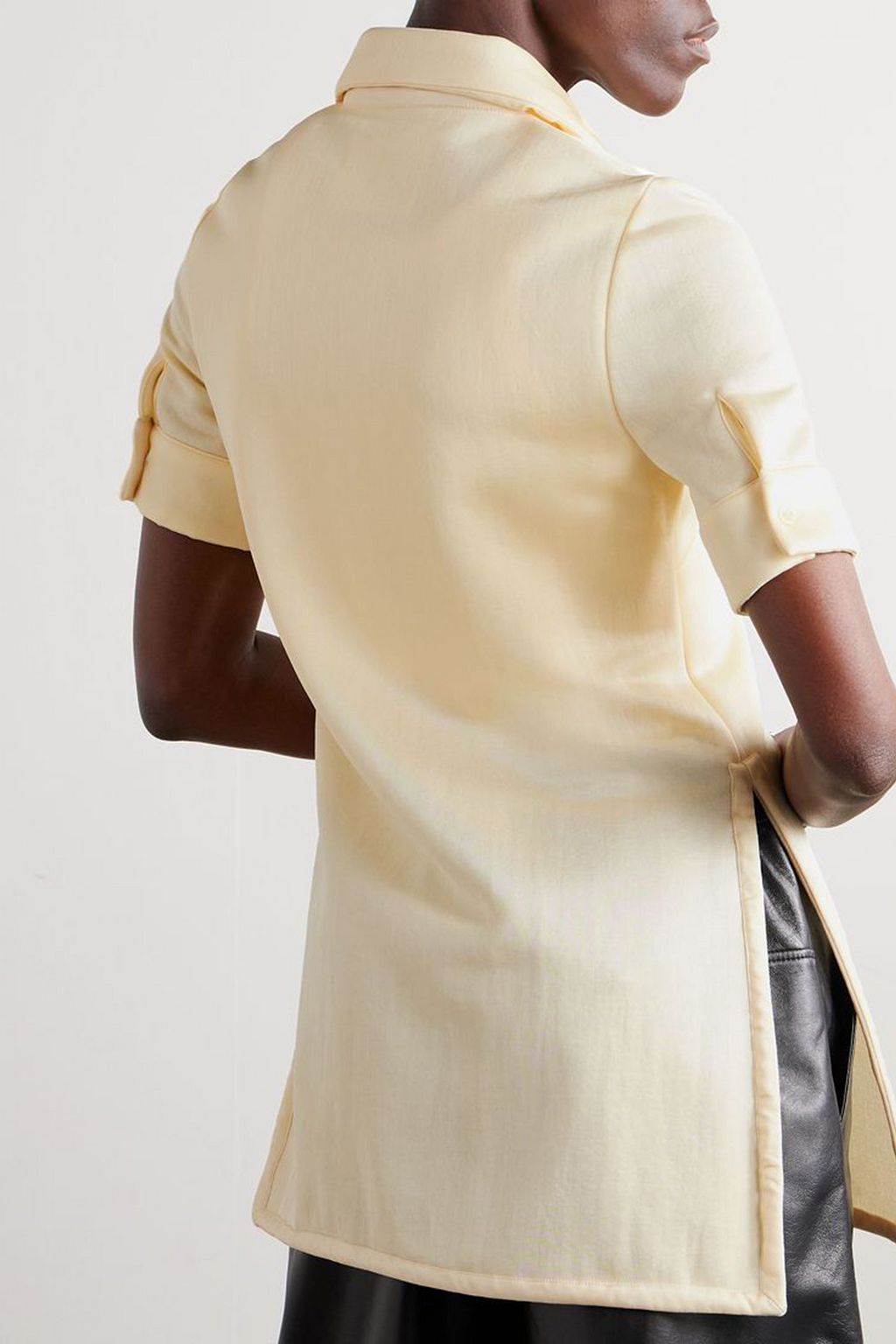 JIL SANDER قميص بولو من الجيرسي بحواف من الساتان