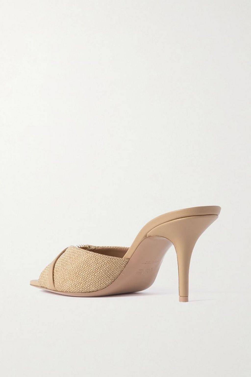 MALONE SOULIERS Patricia 70 crystal-embellished raffia mules