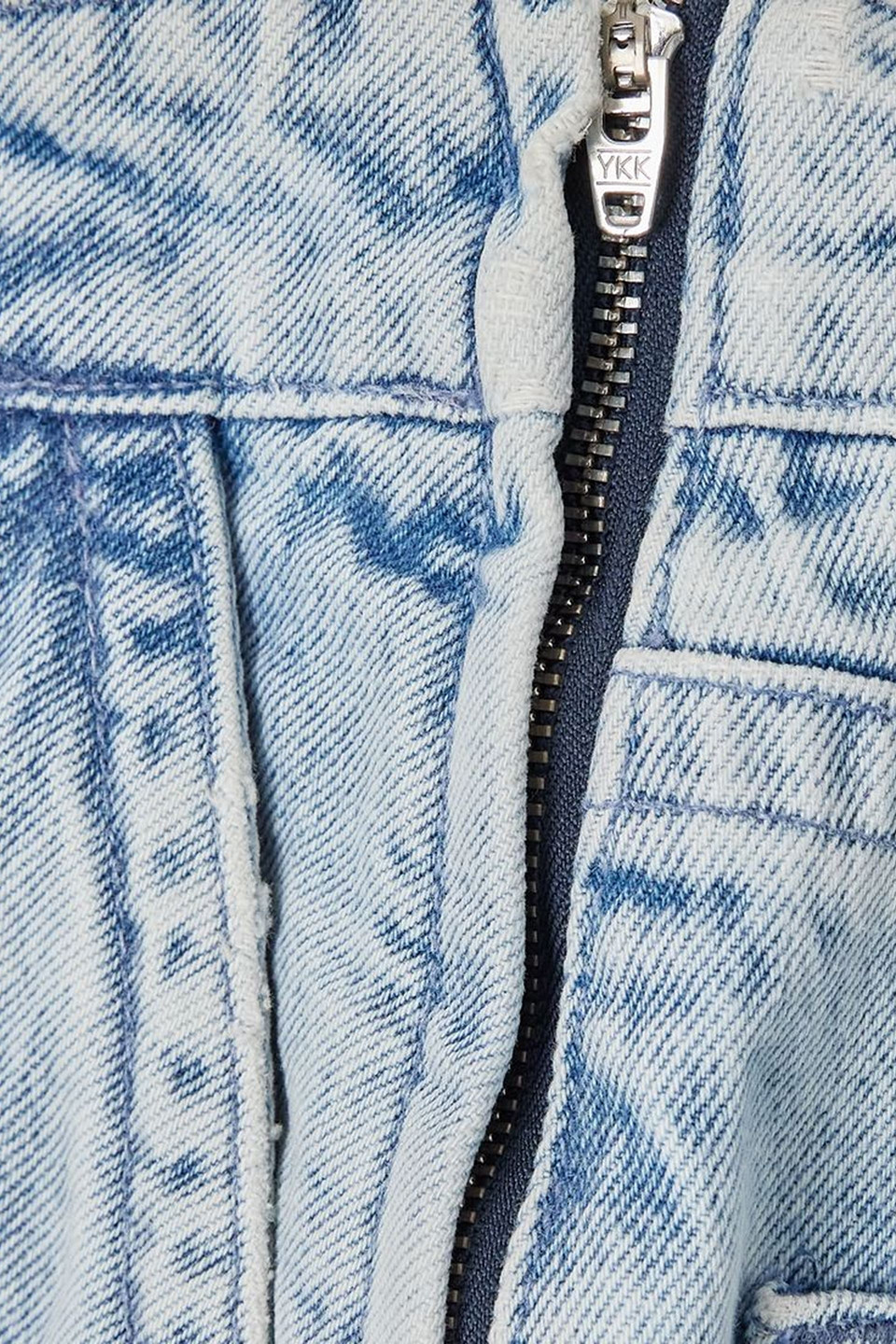 Y/PROJECT SOUFFLÉ FLOCKED DENIM SHORTS