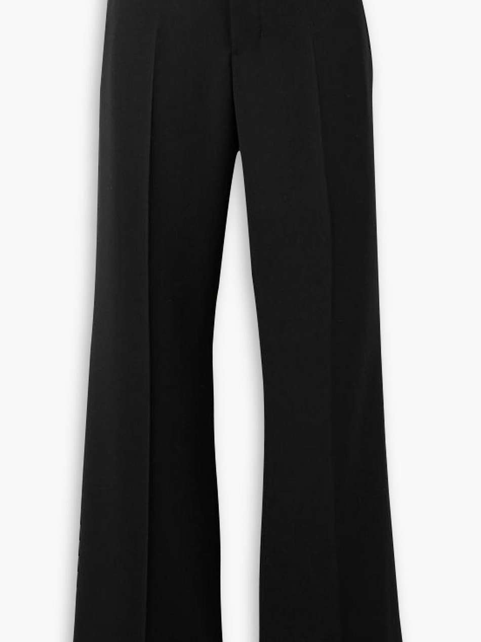 twill flared pants