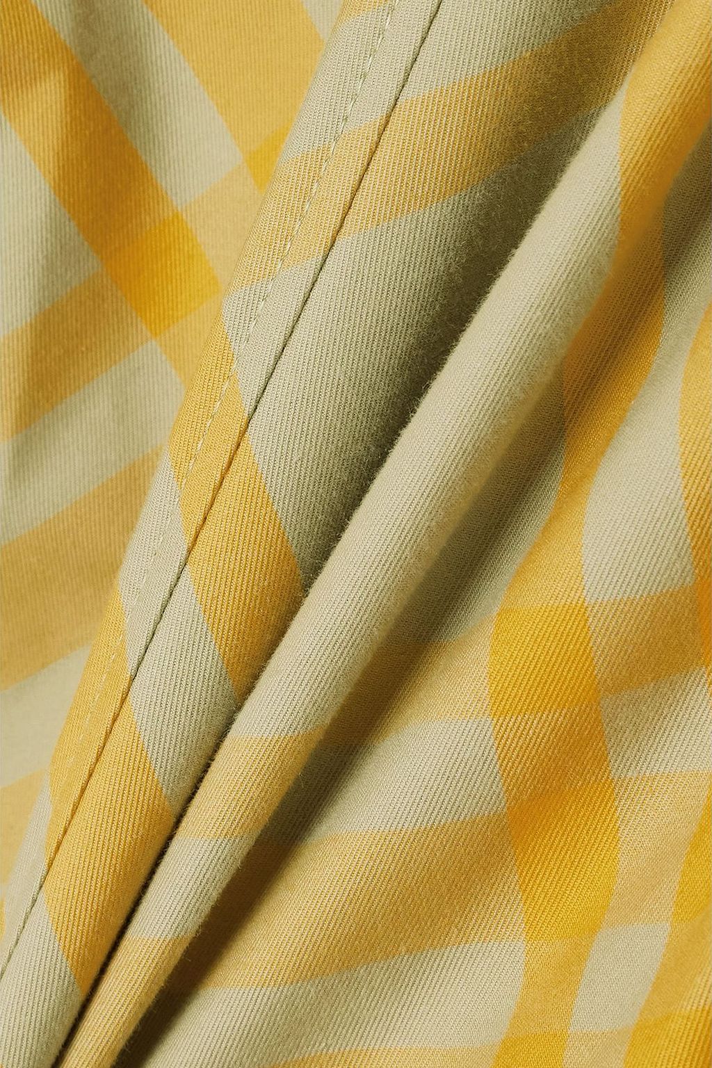 BURBERRY Appliquéd belted checked cotton-gabardine trench coat
