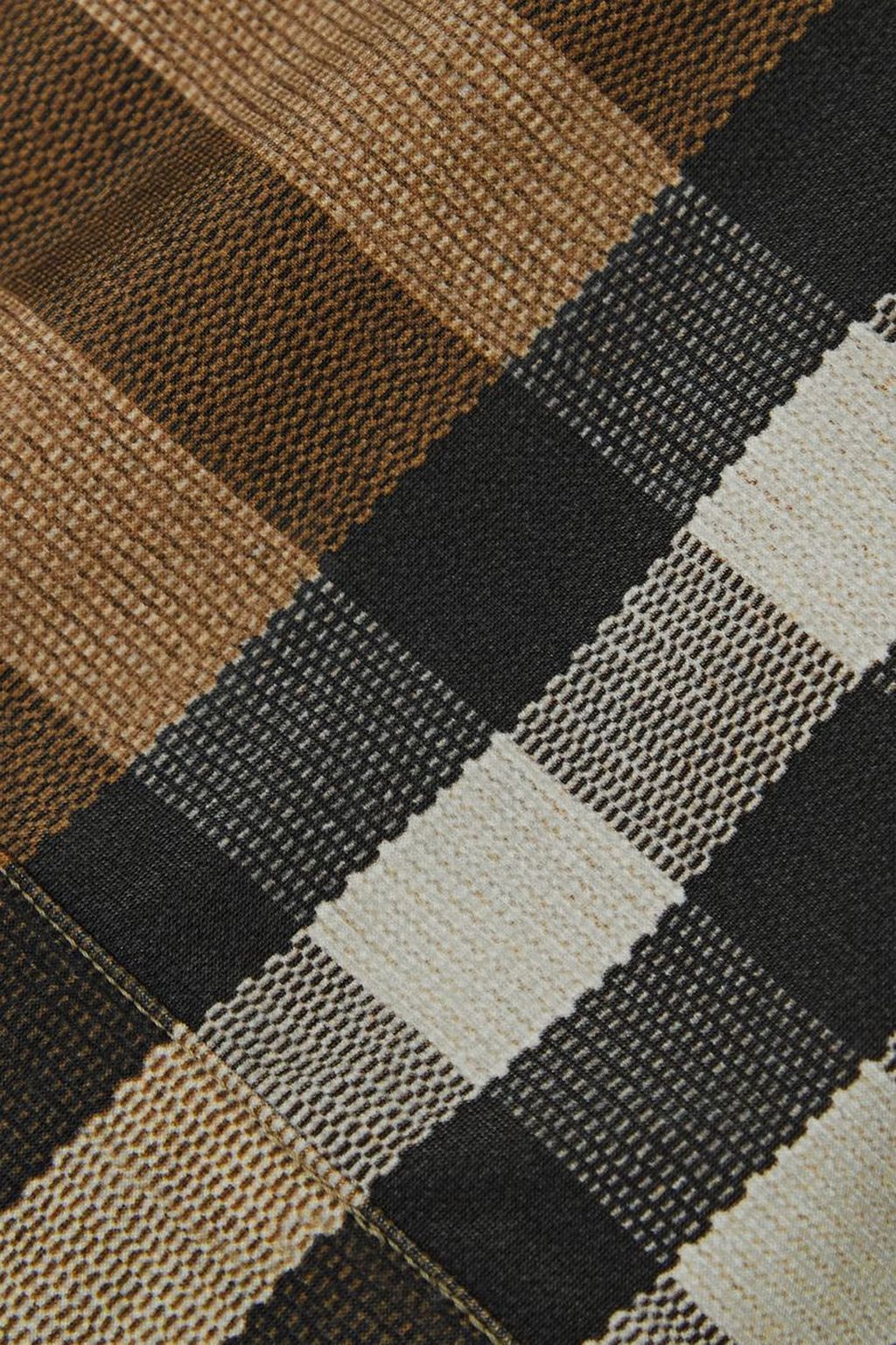BURBERRY بلوزة قصيرة من الجيرسي المطّاط بنقشة المربّعات