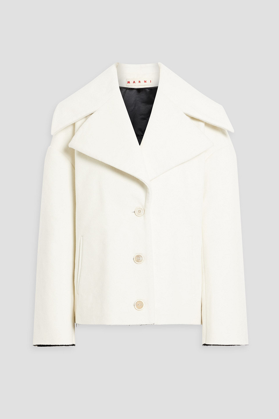 Marni - Wool-blend felt jacket - White - IT 40