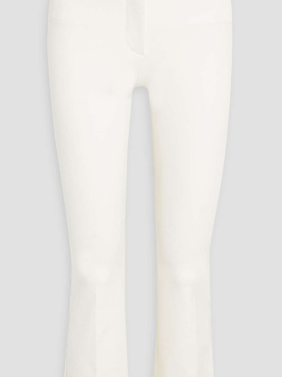 cropped stretch-cotton bootcut pants