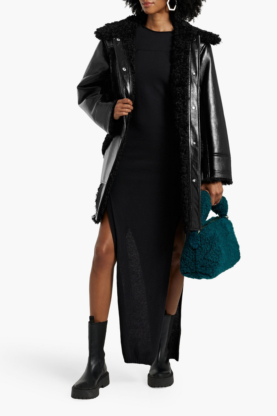 STAND STUDIO RAMONA FAUX SHEARLING JACKET