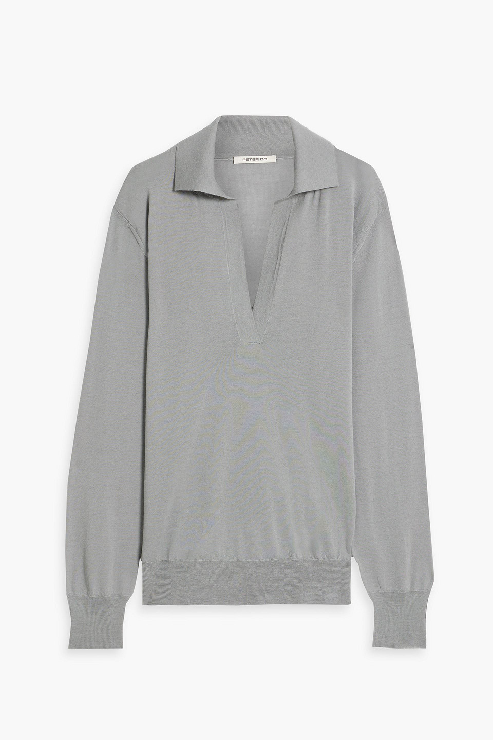 Peter Do Wool Polo Sweater In Gray
