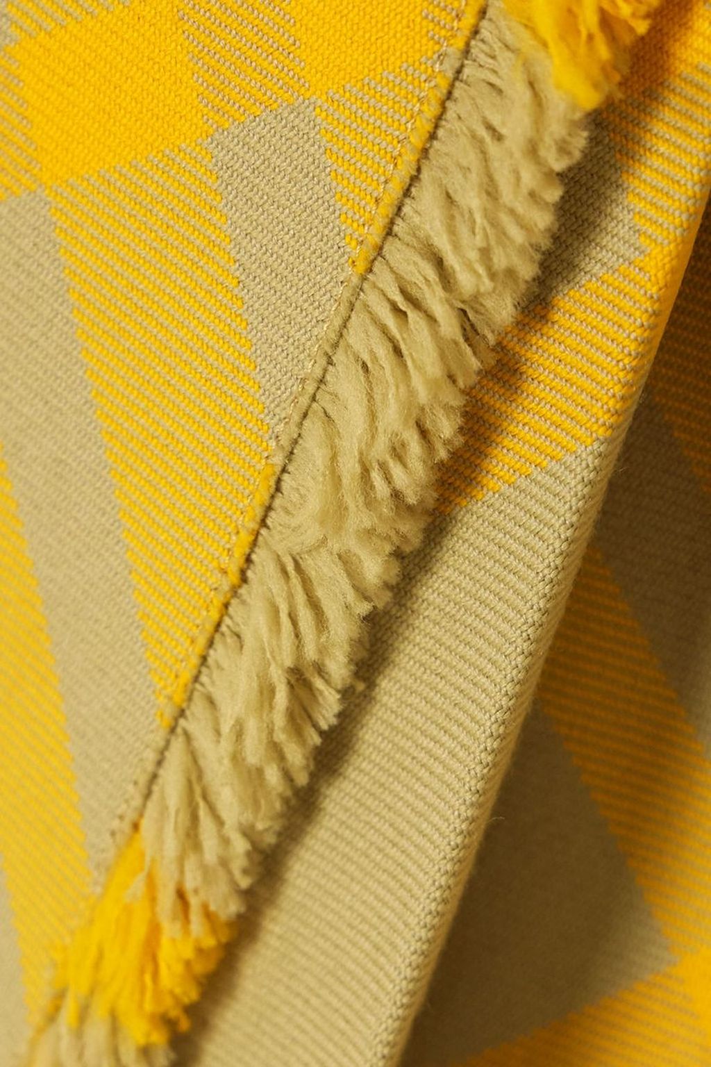 BURBERRY Fringed pleated checked woven mini wrap skirt