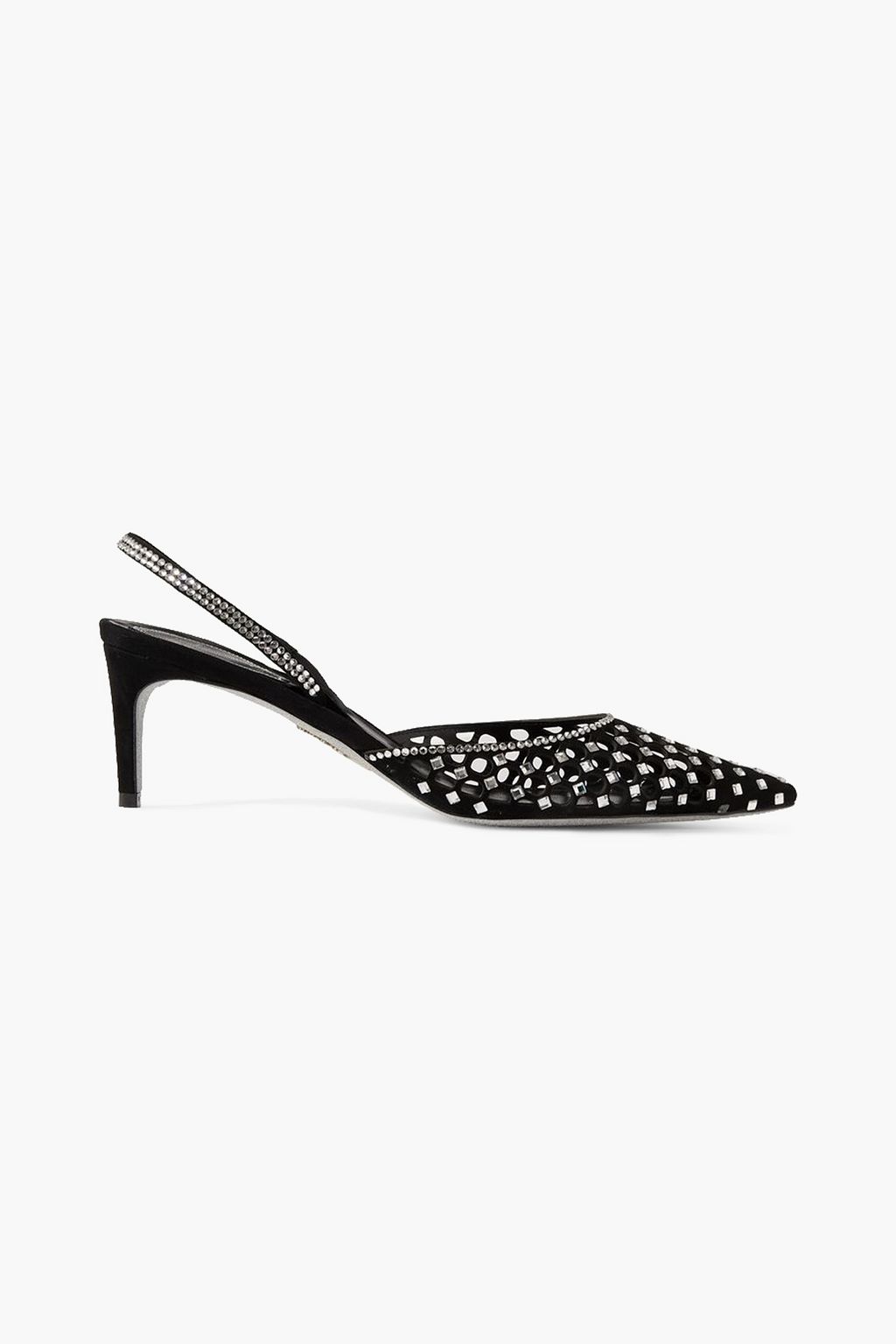 Rene caovilla black swarovski shoes hotsell