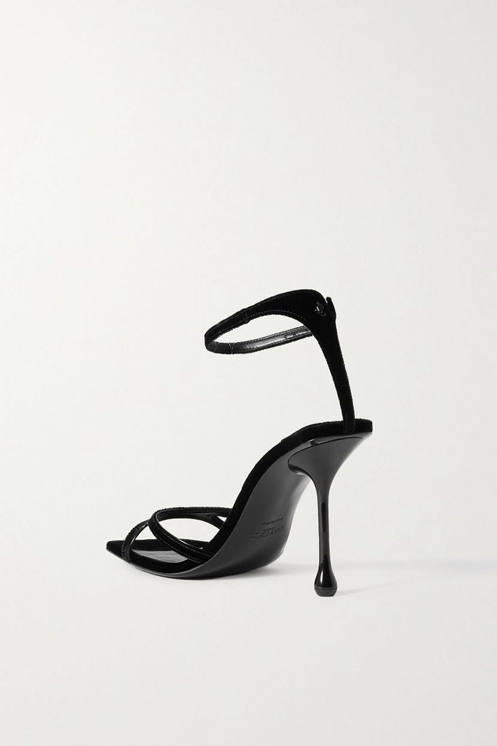 JIMMY CHOO Ixia 95 logo-embellished velvet sandals