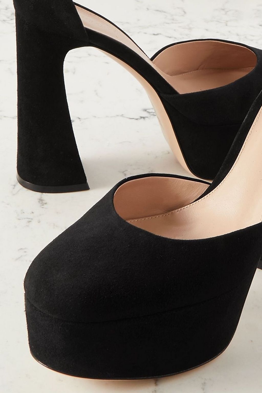 GIANVITO ROSSI 120 Holly suede platform pumps