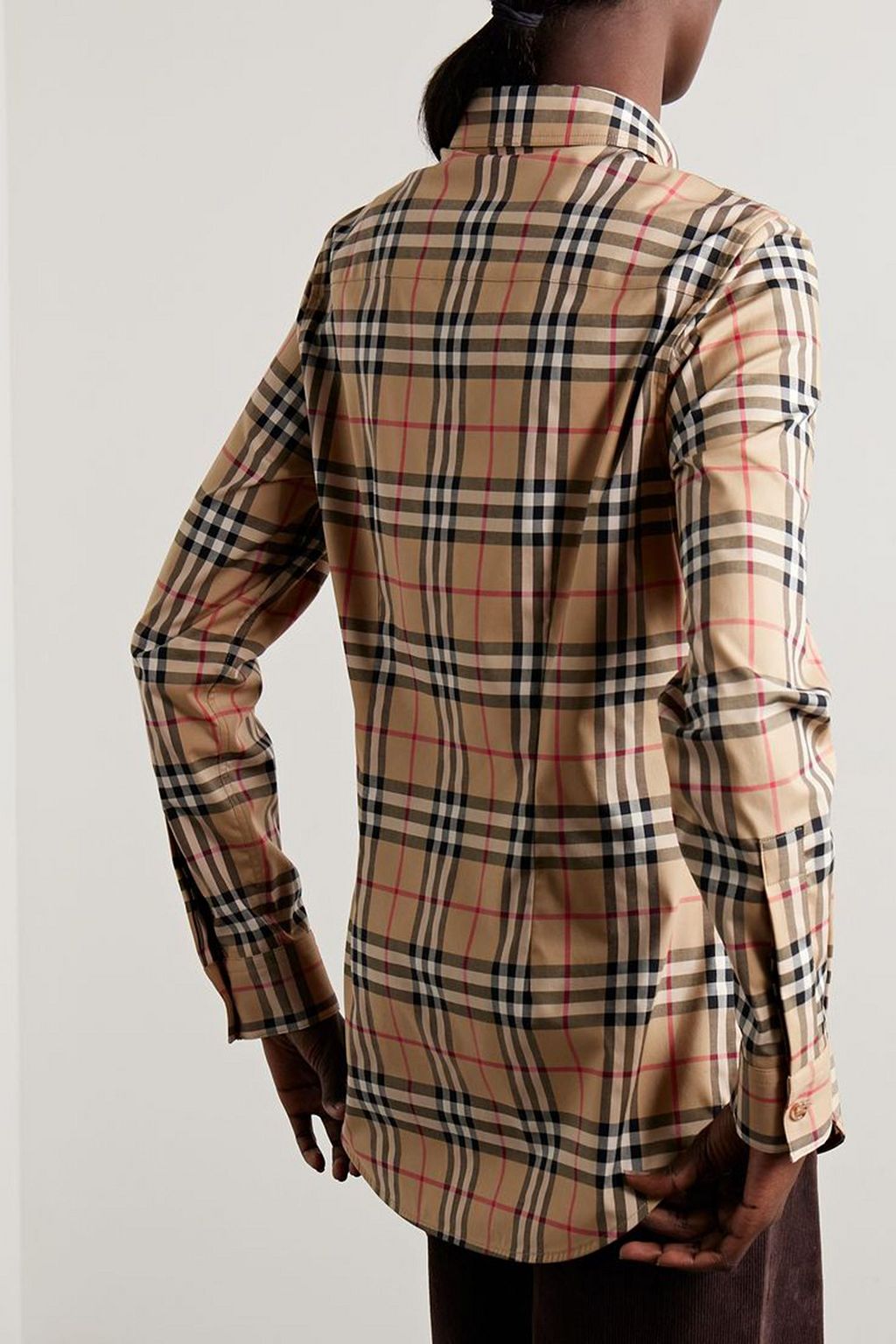 BURBERRY Checked cotton-blend shirt