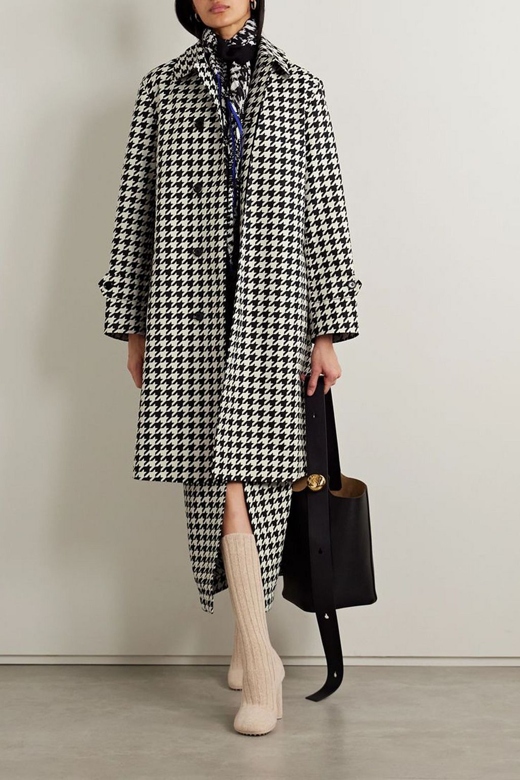 BURBERRY Houndstooth twill coat