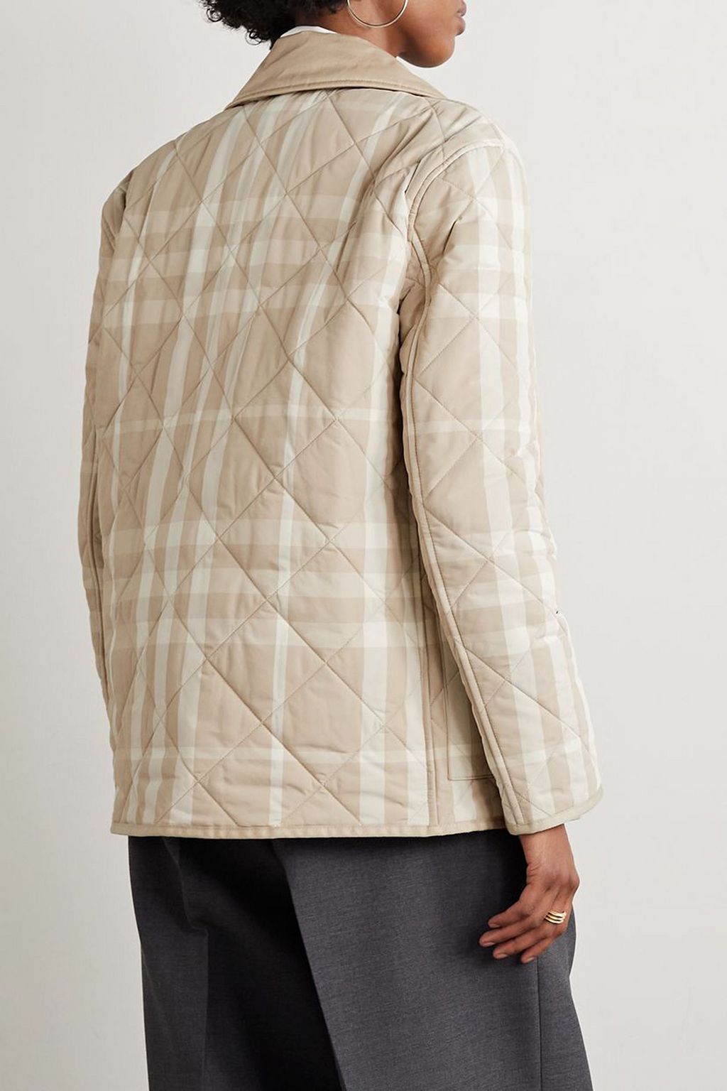 BURBERRY キルティングギャバジン ジャケット チェック柄