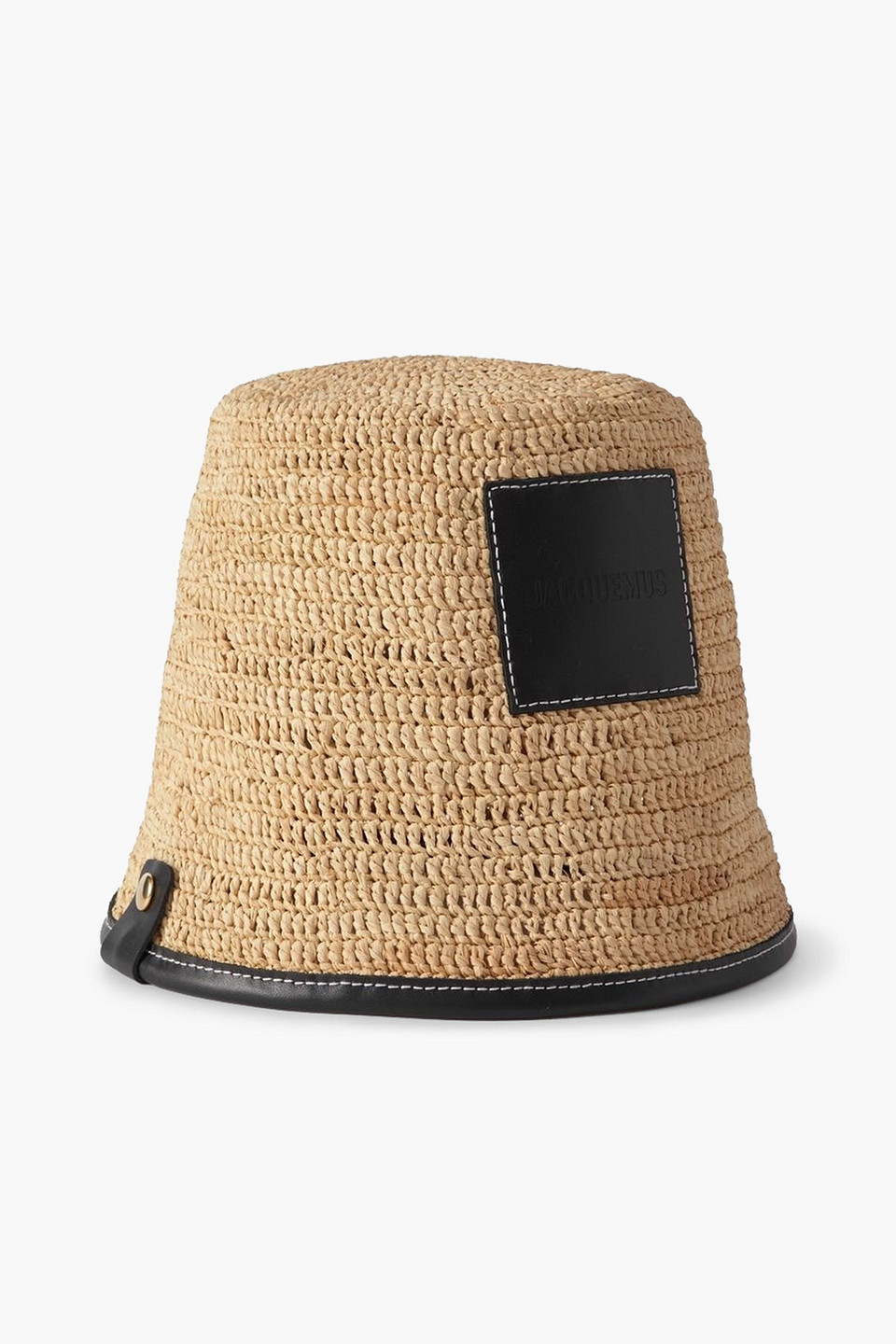 Jacquemus Soli Woven Bucket Hat In Beige