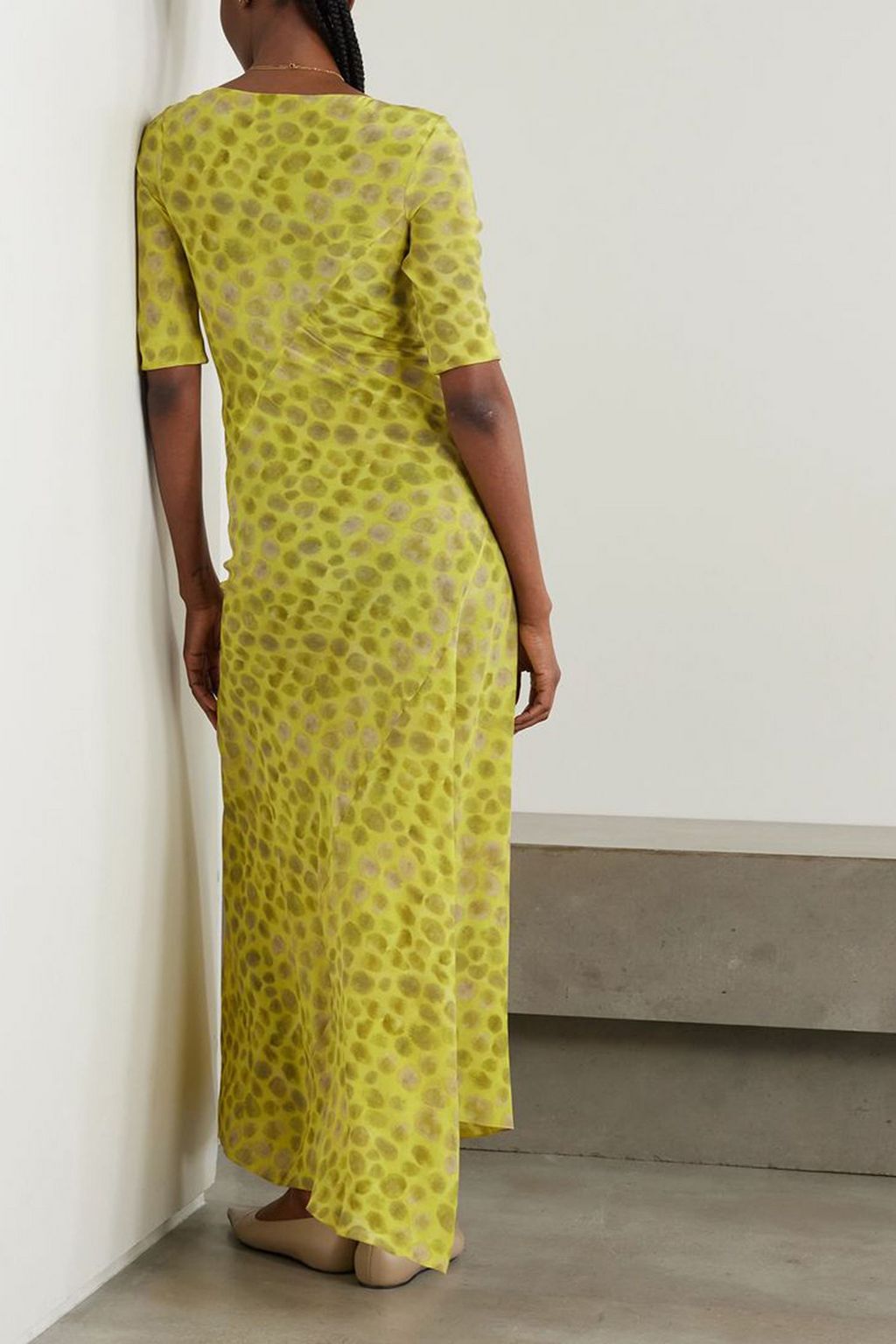 CORTANA Khata printed silk-georgette dress