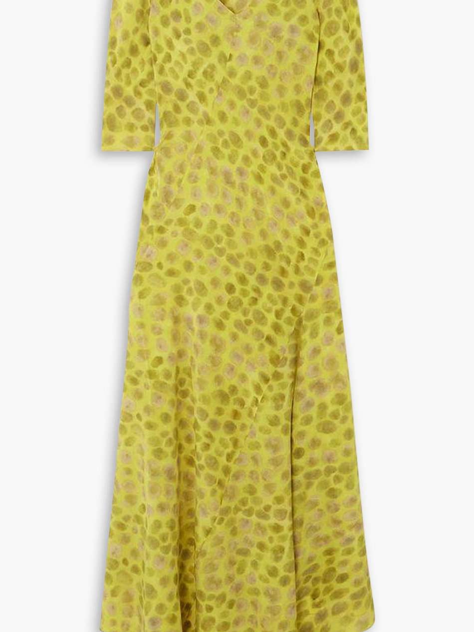 khata printed silk-georgette dress