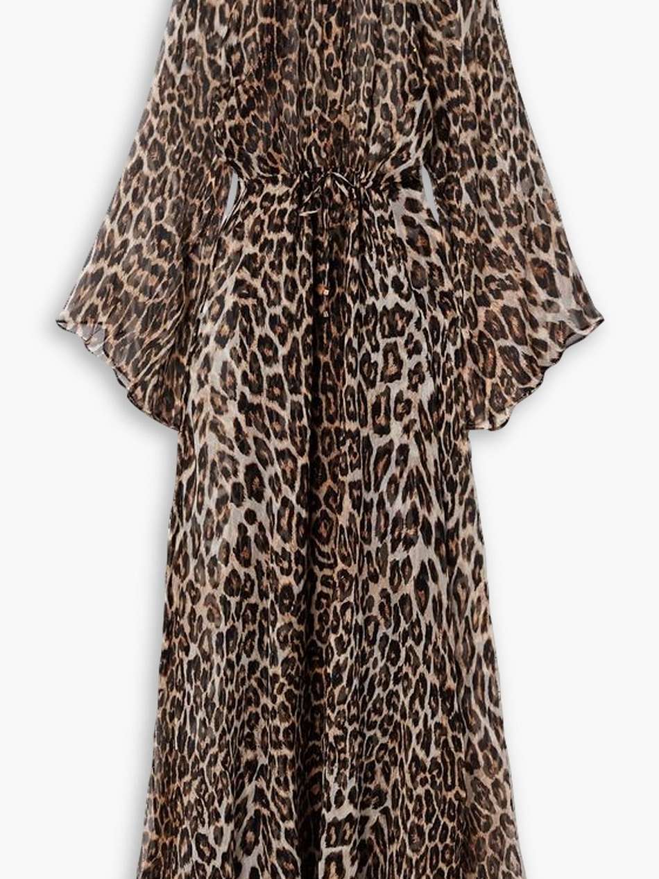 alanis leopard-print silk-crepon maxi dress