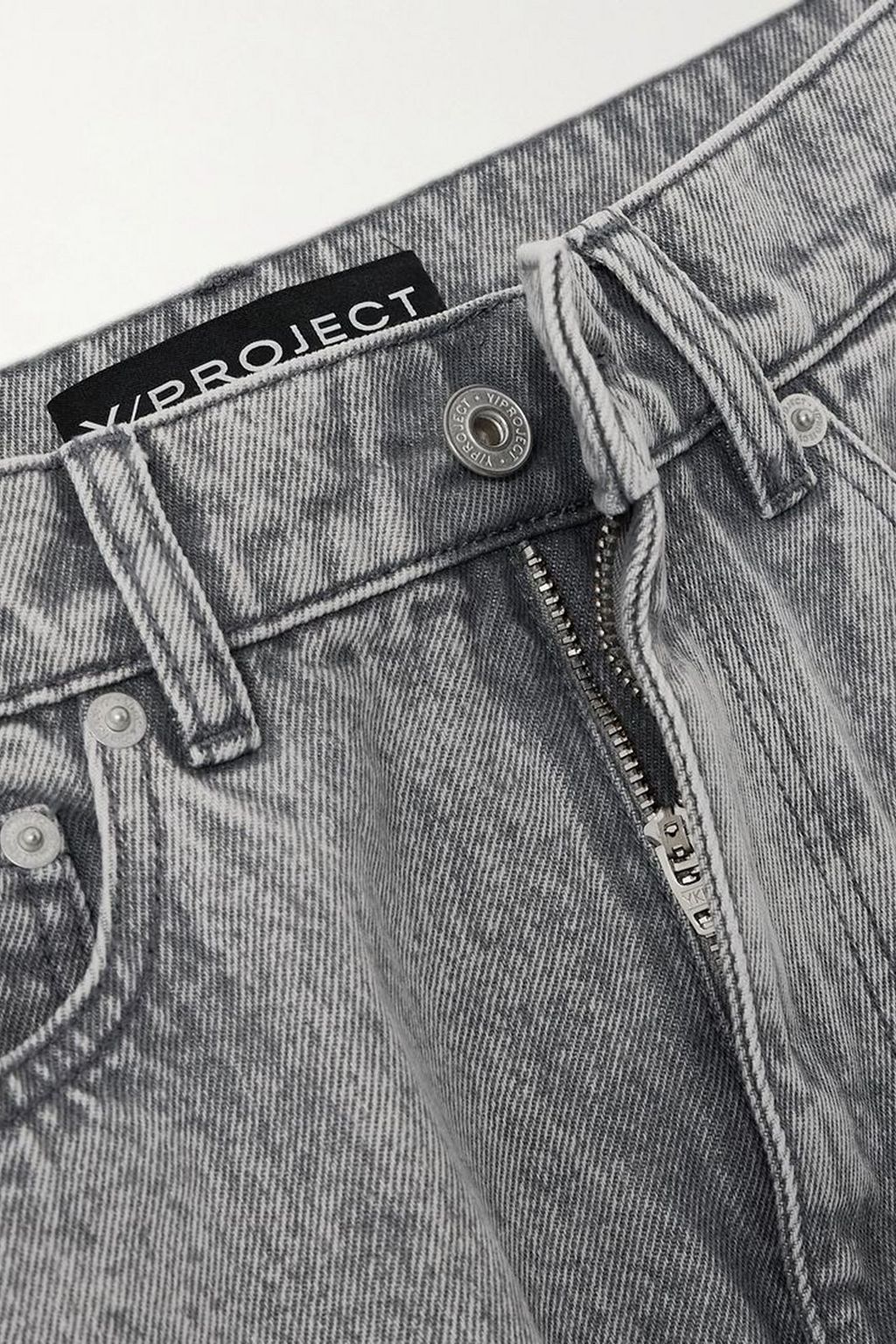 Y/PROJECT Snap Off Chap convertible high-rise  straight-leg jeans