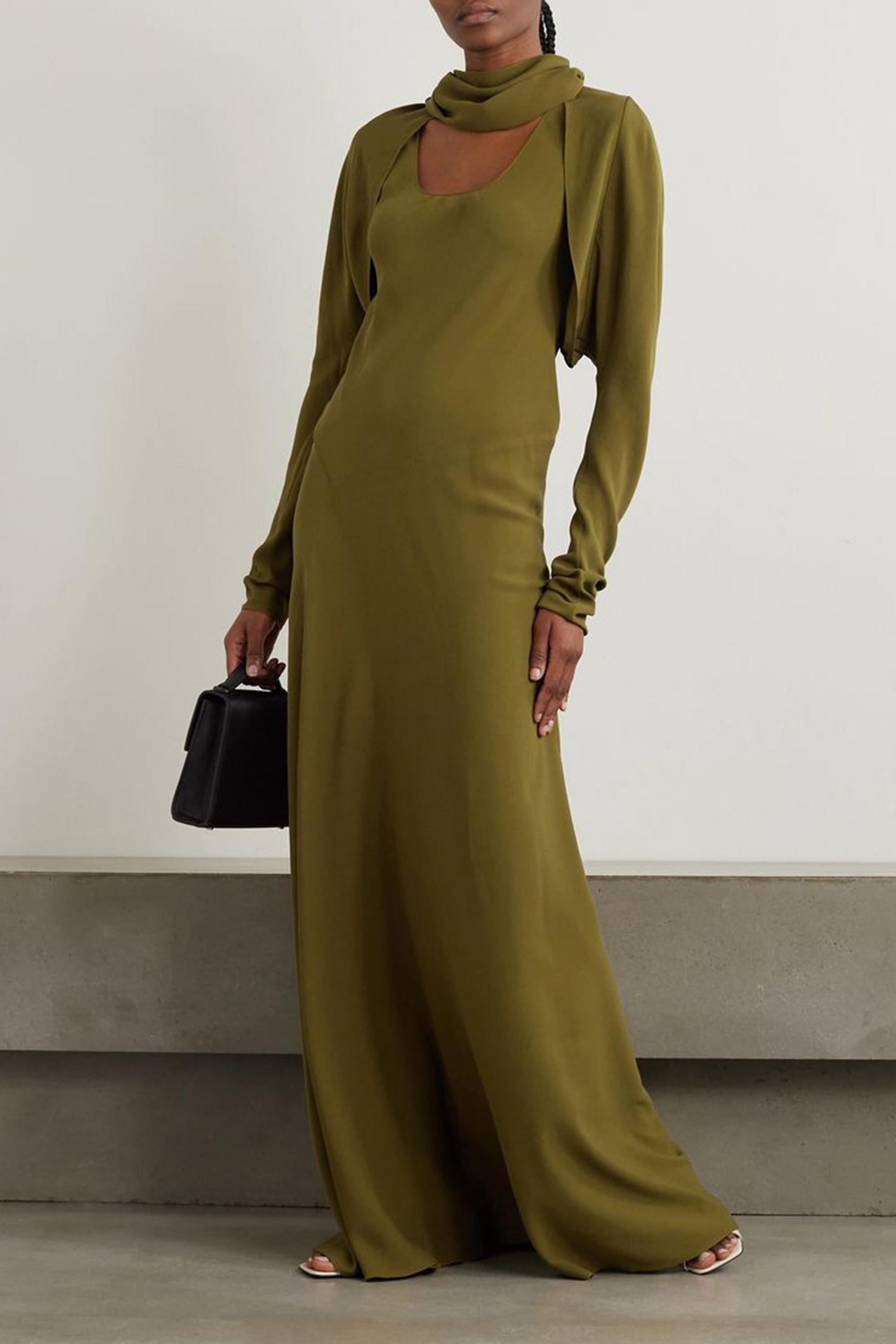 Cortana Georgia wrap-effect silk-georgette top