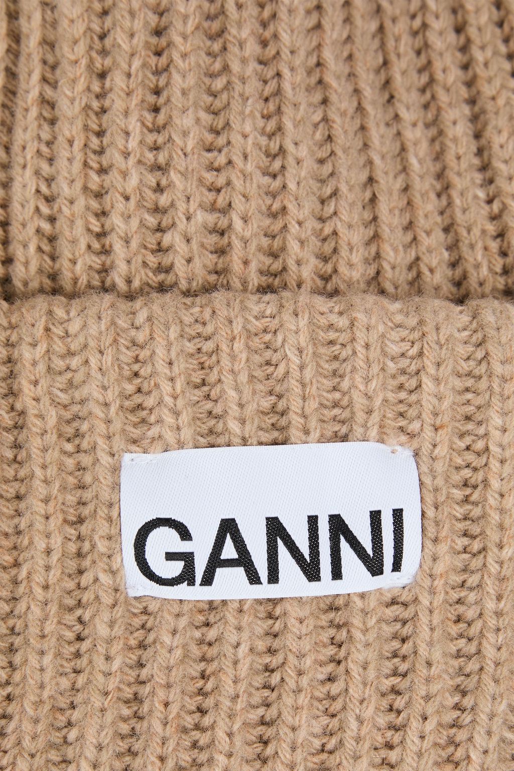 GANNI Ribbed-knit beanie