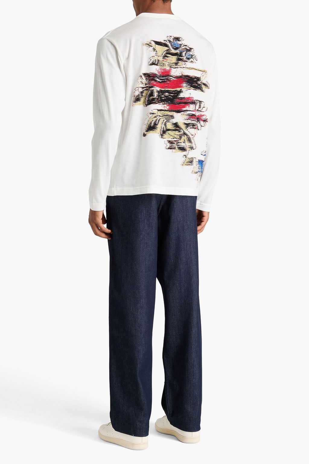 DUNHILL Printed jacquard-knit cotton-jersey T-shirt