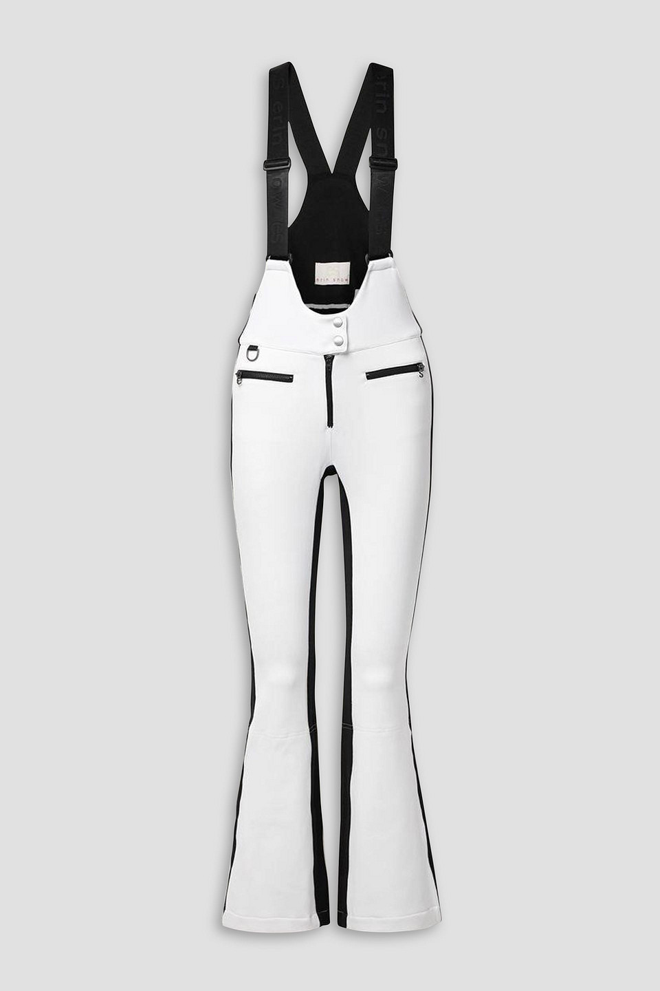 Erin Snow Kris Striped Ski Salopettes In Weiss