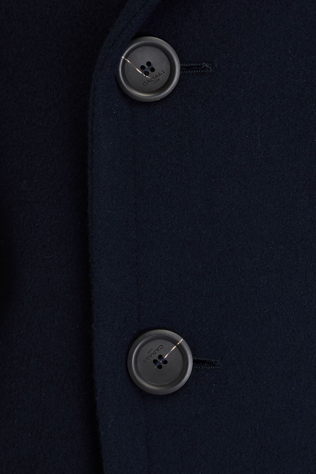 CANALI 더블 브레스티드 울 혼방 펠트 코트