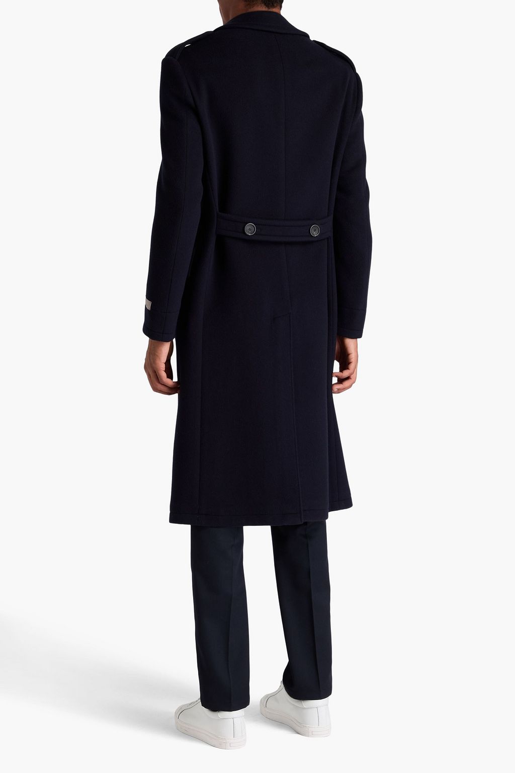 CANALI 더블 브레스티드 울 혼방 펠트 코트