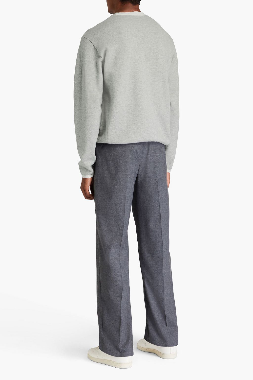 DUNHILL Cotton and cashmere-blend French terry sweatshirt