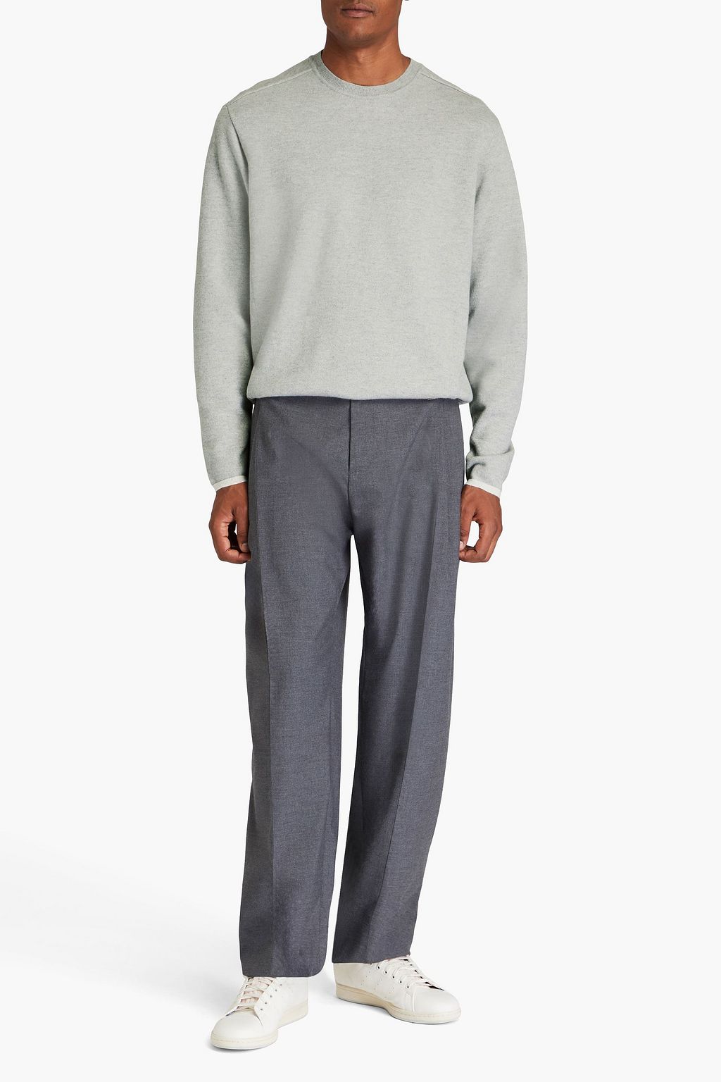 DUNHILL Cotton and cashmere-blend French terry sweatshirt