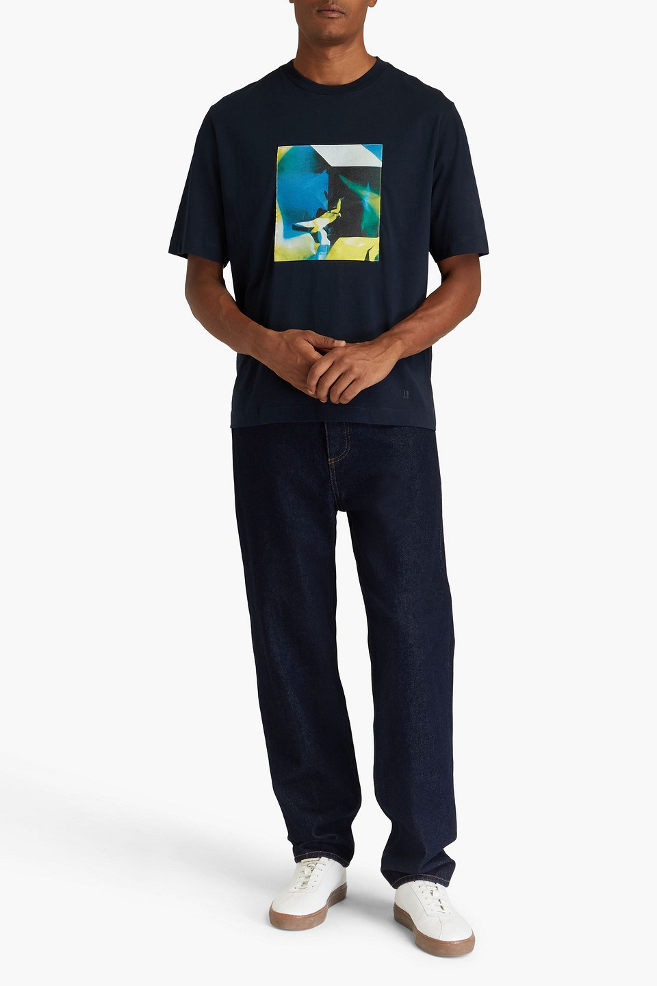 DUNHILL APPLIQUÉD COTTON-JERSEY T-SHIRT 