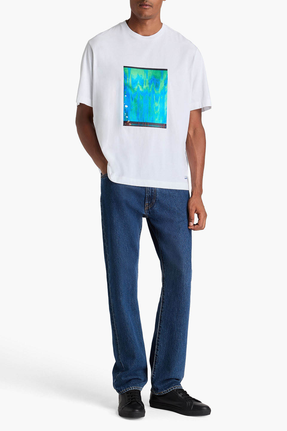 DUNHILL APPLIQUÉD COTTON-JERSEY T-SHIRT