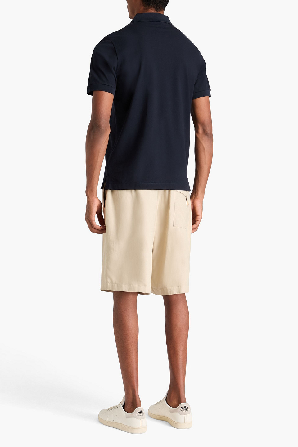 DUNHILL APPLIQUÉD COTTON-PIQUÉ POLO SHIRT