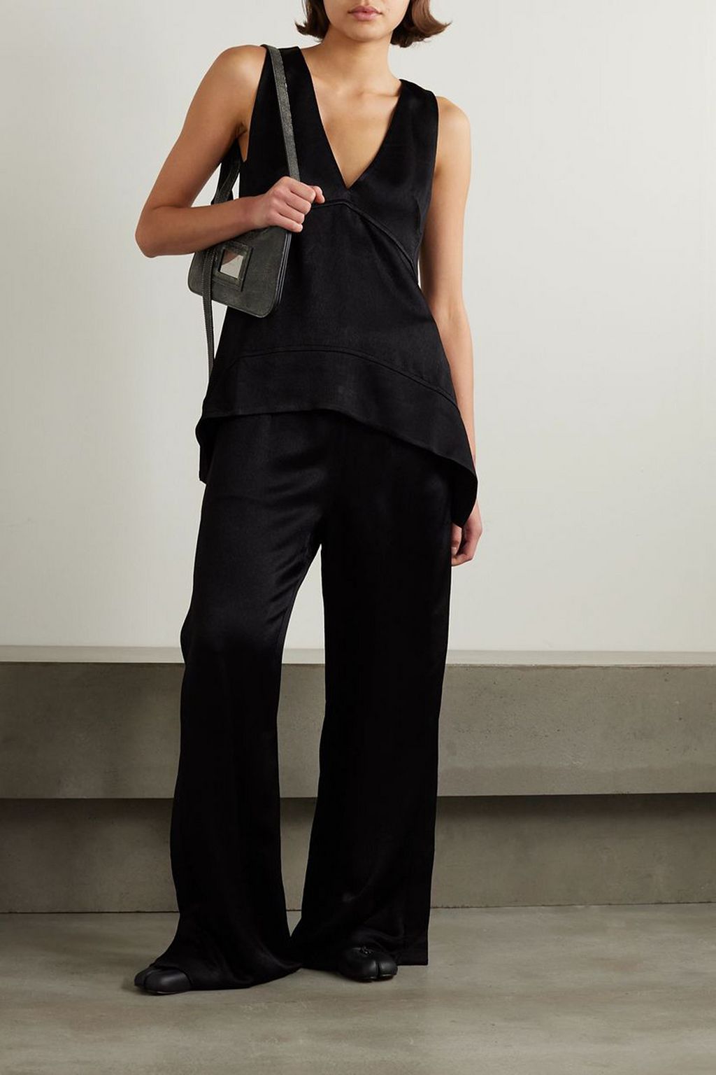 PROENZA SCHOULER PSWL Hazel satin-crepe wide-leg pants
