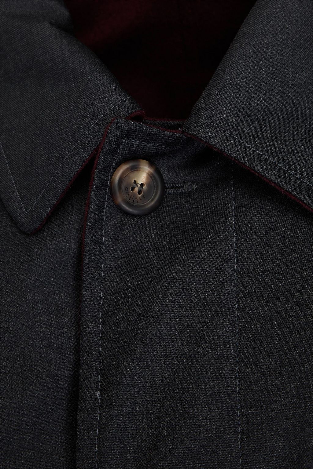 CANALI معطف من التويل المصنوع من مزيج الكشمير والصوف يمكن ارتداؤه على الوجهين