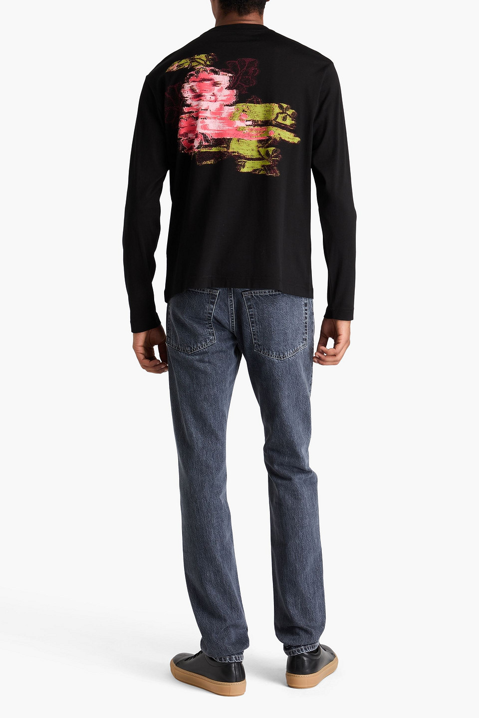 DUNHILL JACQUARD-KNIT COTTON-JERSEY T-SHIRT