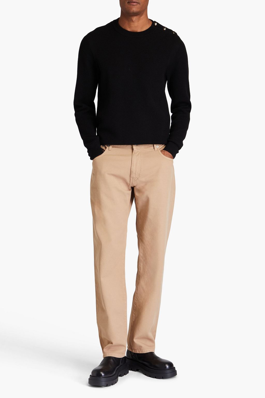 DUNHILL Waffle-knit wool sweater