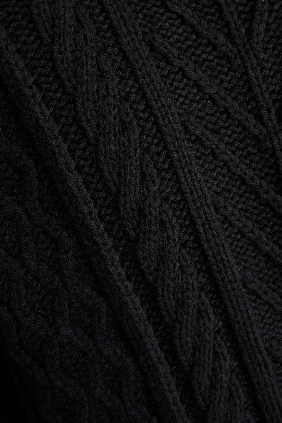 DUNHILL CABLE-KNIT WOOL AND COTTON-BLEND SWEATER