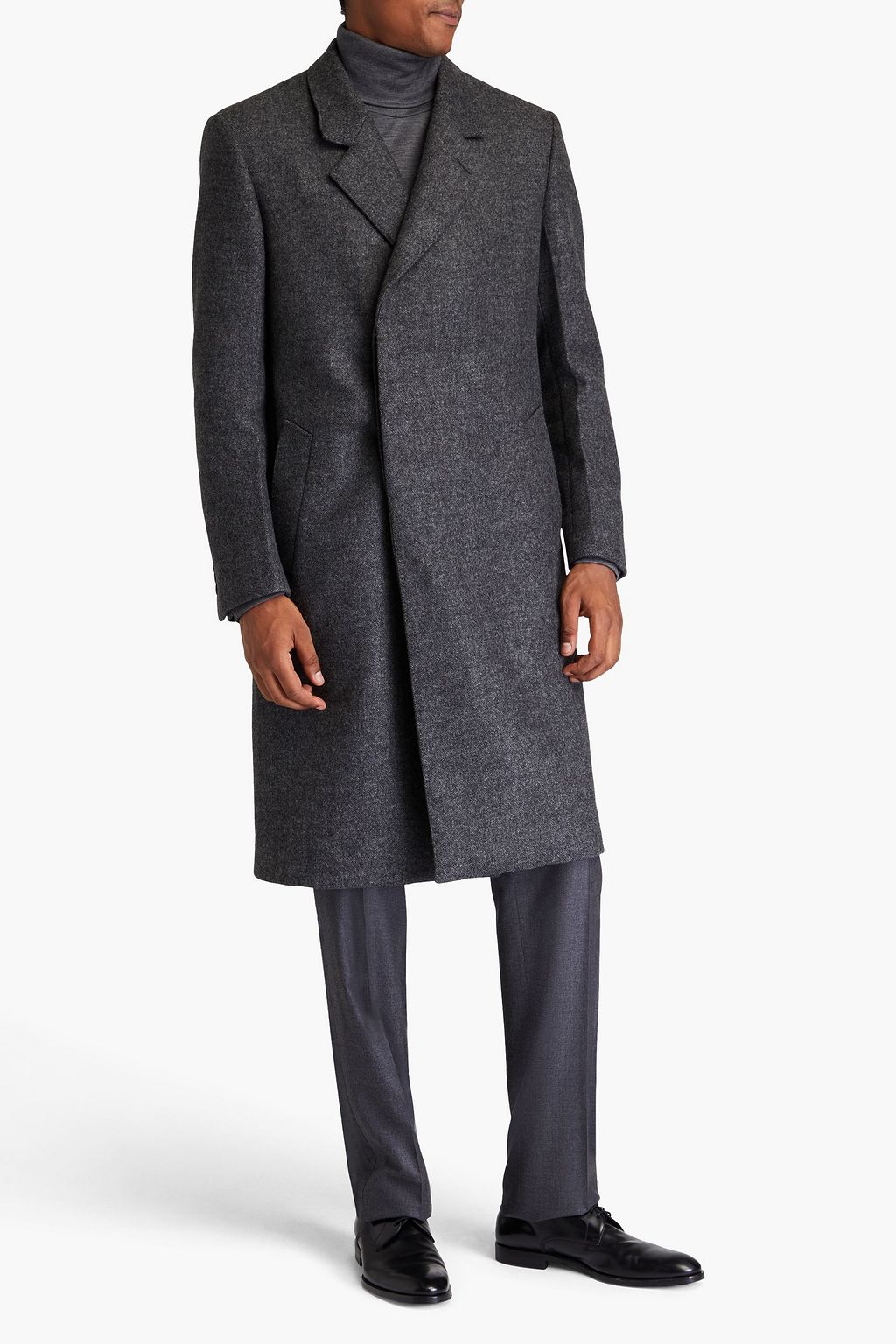 DUNHILL ウールフェルト コート メランジ