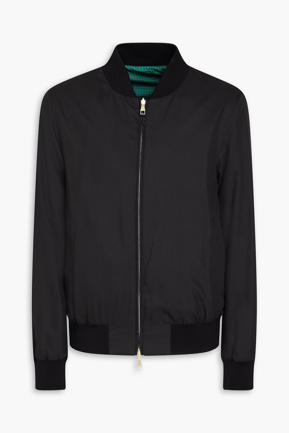 Dunhill Cotton-blend Twill Bomber Jacket In Black