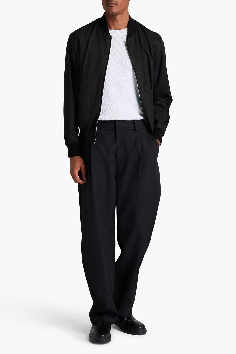 DUNHILL COTTON-BLEND TWILL BOMBER JACKET