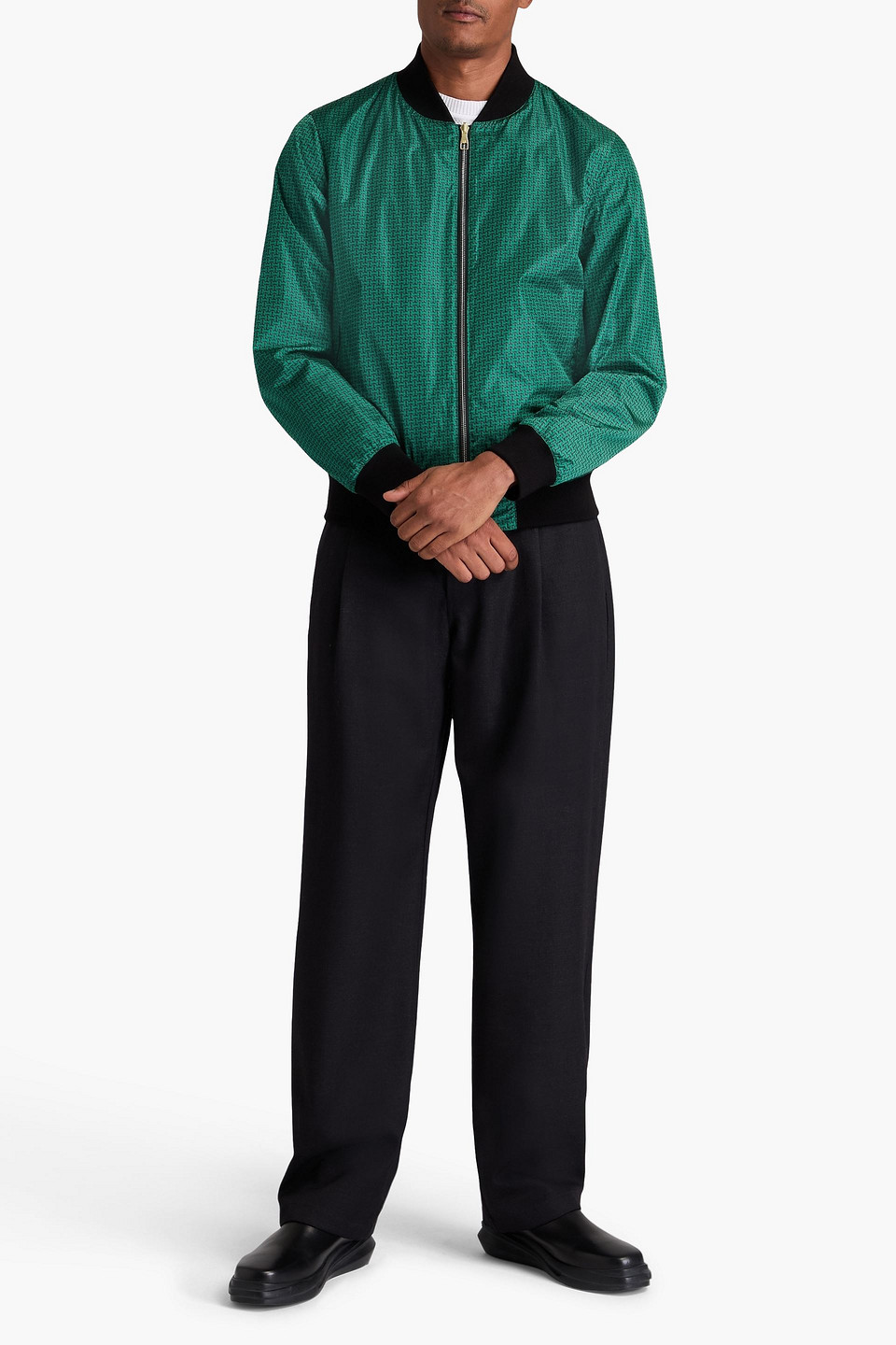 DUNHILL COTTON-BLEND TWILL BOMBER JACKET